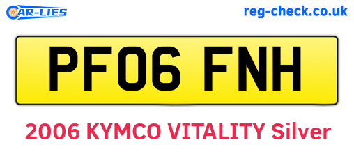 PF06FNH are the vehicle registration plates.