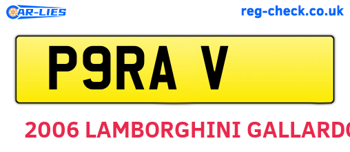 P9RAV are the vehicle registration plates.