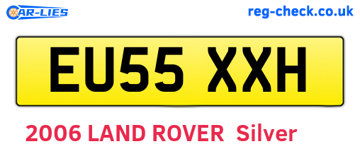 EU55XXH are the vehicle registration plates.
