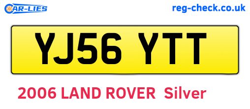 YJ56YTT are the vehicle registration plates.
