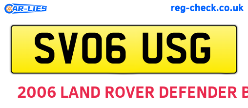 SV06USG are the vehicle registration plates.