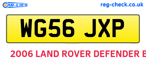 WG56JXP are the vehicle registration plates.