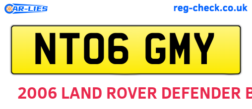 NT06GMY are the vehicle registration plates.