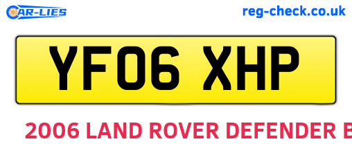 YF06XHP are the vehicle registration plates.