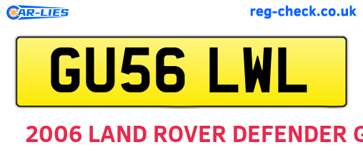 GU56LWL are the vehicle registration plates.