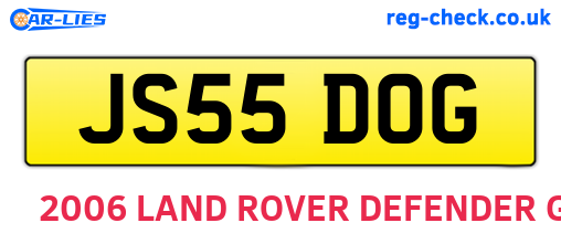 JS55DOG are the vehicle registration plates.