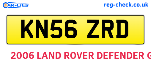 KN56ZRD are the vehicle registration plates.