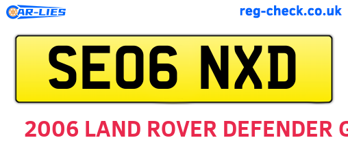 SE06NXD are the vehicle registration plates.