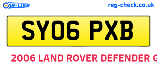 SY06PXB are the vehicle registration plates.