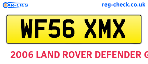 WF56XMX are the vehicle registration plates.