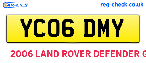 YC06DMY are the vehicle registration plates.