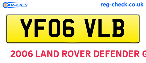 YF06VLB are the vehicle registration plates.