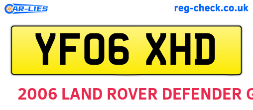 YF06XHD are the vehicle registration plates.