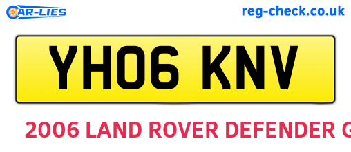 YH06KNV are the vehicle registration plates.