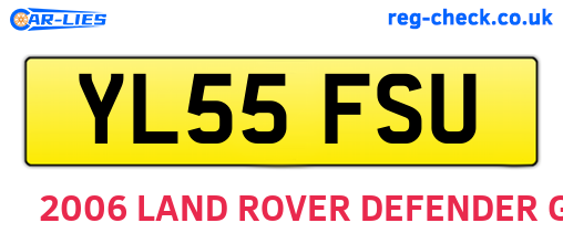 YL55FSU are the vehicle registration plates.