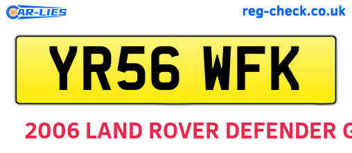 YR56WFK are the vehicle registration plates.