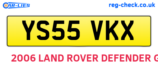 YS55VKX are the vehicle registration plates.