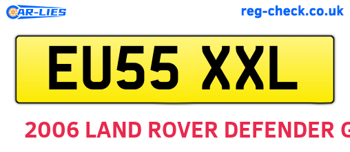 EU55XXL are the vehicle registration plates.