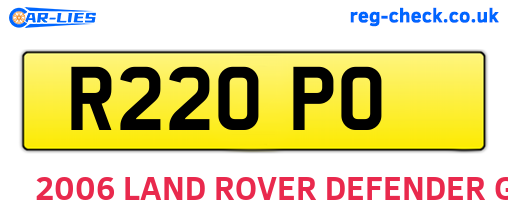 R22OPO are the vehicle registration plates.