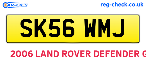 SK56WMJ are the vehicle registration plates.