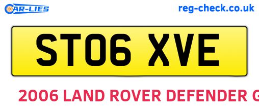 ST06XVE are the vehicle registration plates.