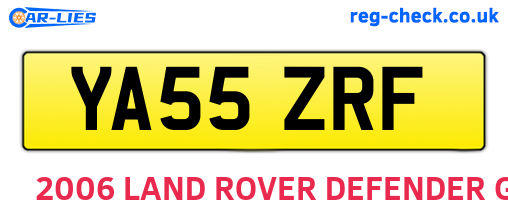 YA55ZRF are the vehicle registration plates.