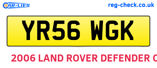 YR56WGK are the vehicle registration plates.