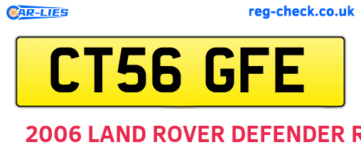 CT56GFE are the vehicle registration plates.