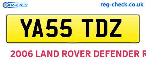 YA55TDZ are the vehicle registration plates.