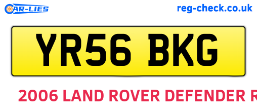 YR56BKG are the vehicle registration plates.