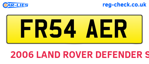 FR54AER are the vehicle registration plates.