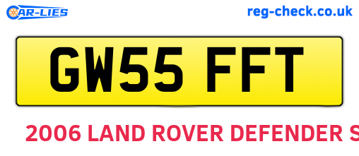 GW55FFT are the vehicle registration plates.