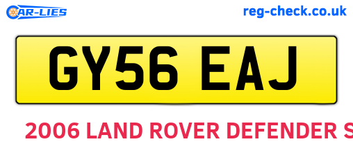 GY56EAJ are the vehicle registration plates.