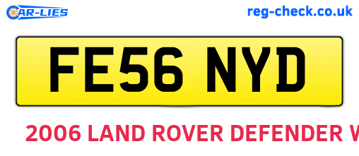 FE56NYD are the vehicle registration plates.