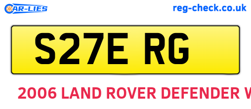 S27ERG are the vehicle registration plates.