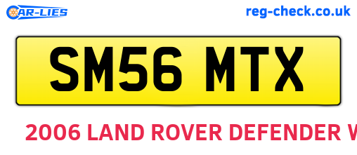 SM56MTX are the vehicle registration plates.