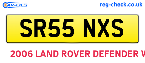 SR55NXS are the vehicle registration plates.