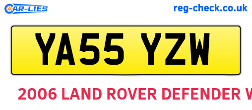 YA55YZW are the vehicle registration plates.