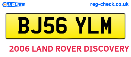 BJ56YLM are the vehicle registration plates.