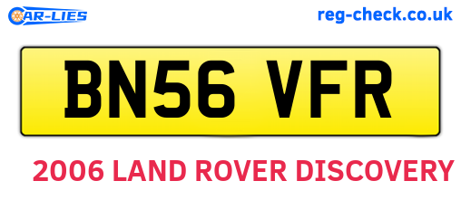 BN56VFR are the vehicle registration plates.