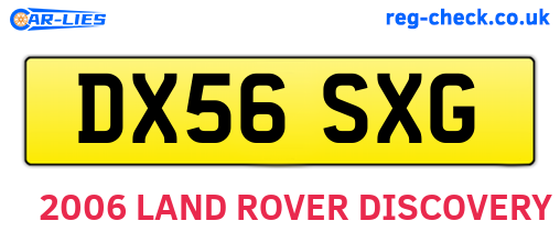 DX56SXG are the vehicle registration plates.