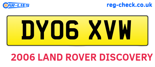 DY06XVW are the vehicle registration plates.