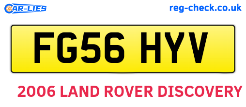 FG56HYV are the vehicle registration plates.