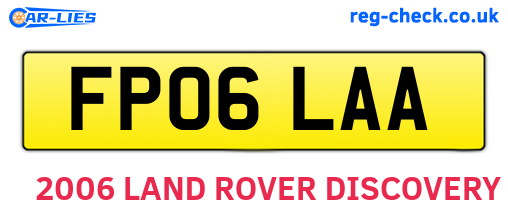 FP06LAA are the vehicle registration plates.