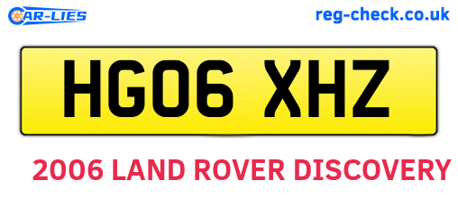 HG06XHZ are the vehicle registration plates.