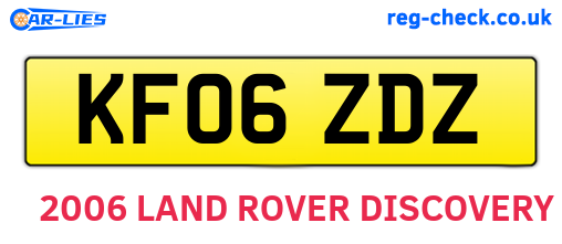 KF06ZDZ are the vehicle registration plates.