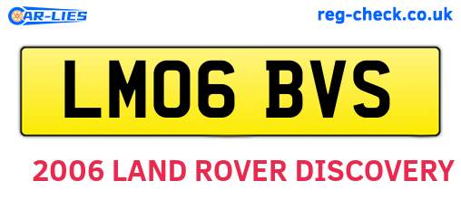 LM06BVS are the vehicle registration plates.