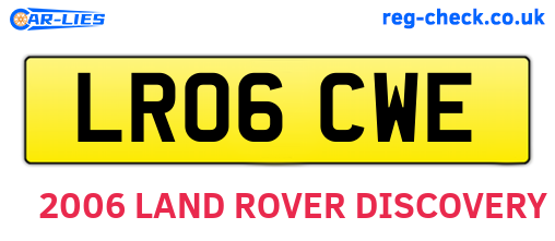 LR06CWE are the vehicle registration plates.