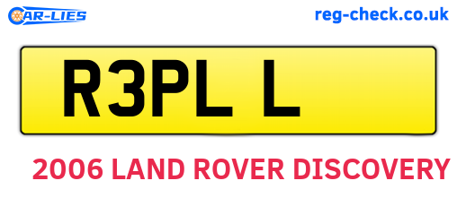 R3PLL are the vehicle registration plates.