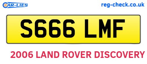 S666LMF are the vehicle registration plates.